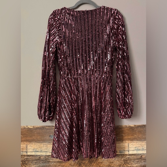 Bardot Sequin Wrap Dress - Picture 7 of 8